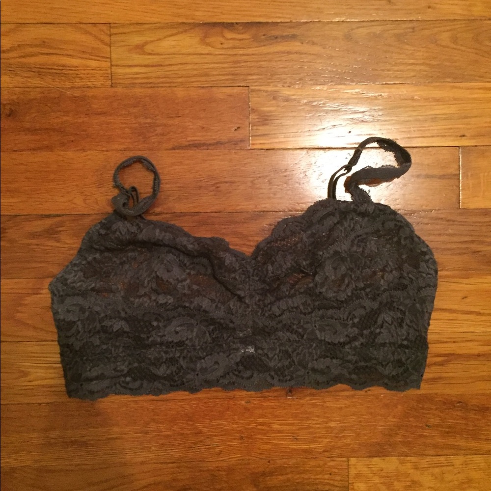 Cosabella Never Say Never Gray Lace Bra Size M